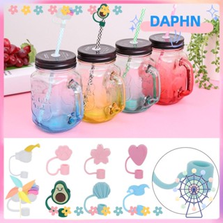 Daphs 1 ชิ้น ซิลิโคน ฟาง ปลั๊ก นํากลับมาใช้ใหม่ได้ สาด ป้องกัน ฟาง เคล็ดลับ อุปกรณ์ถ้วย