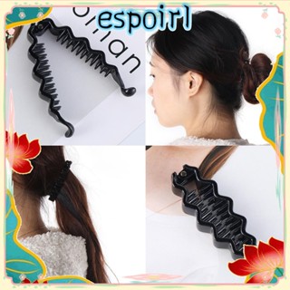 Espo กิ๊บกล้วย พลาสติก ABS สีดํา สําหรับจัดแต่งทรงผม