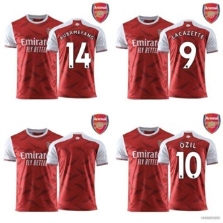 เสื้อกีฬาแขนสั้น ลายทีมชาติฟุตบอล Arsenal HQ7 2020-2021 Aubameyang พลัสไซซ์ สําหรับผู้ชาย และผู้หญิง