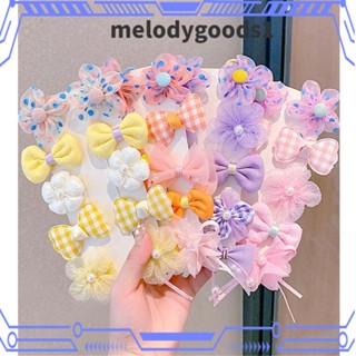 MELODYGOODS1 กิ๊บติดผม ลายดอกไม้ สําหรับเด็กผู้หญิง จํานวน 10 ชิ้น ต่อชุด