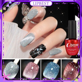 ♕ Charm For You Cat&amp;#39;s Eye Nail Polish Gel Super Flash Reflective Broken Daimond Colourful Stone Phototherapy Glue Nail Art For Nail Shop 10ml 12 Designs UPBEST