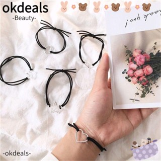 OKDEALS สร้อยข้อมือ จี้รูปดาว หัวใจ โลหะผสม ของขวัญเพื่อน