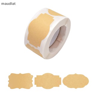 Maud สติกเกอร์ฉลากกระดาษคราฟท์เปล่า DIY สําหรับตกแต่งขวดโหล 250 ชิ้น ต่อม้วน EN