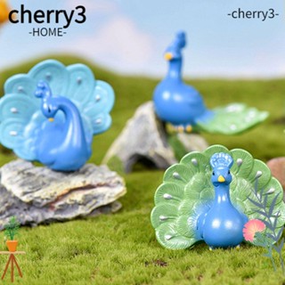 Cherry ตุ๊กตานกยูงจําลอง ขนาดเล็ก สําหรับตกแต่งสวน กระถางดอกไม้