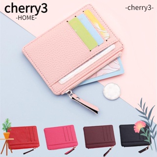 Cherry3 กระเป๋าสตางค์ กระเป๋าใส่เหรียญ กระเป๋าใส่บัตร นามบัตร สําหรับผู้หญิง