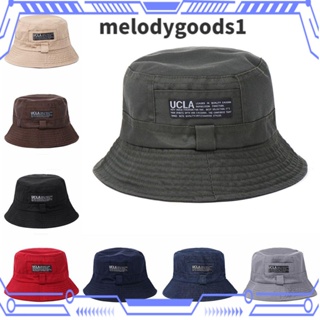 Melodygoods1 หมวกบักเก็ต ทรงปีกกว้าง สไตล์ชาวประมง สําหรับผู้ชาย และผู้หญิง