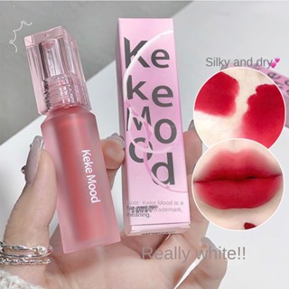 Kekemood ลิปกลอส เนื้อแมตต์ กํามะหยี่ กันน้ํา ติดทนนาน ไม่จางหาย เป็นธรรมชาติ