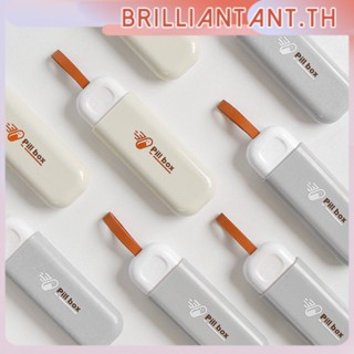 3 Grids Moisture-proof Mini Tablet Dispenser Pill Box กล่องเก็บยากันน้ำแบบพกพา