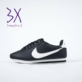 ใหม่ Nike Cortez Xlv Classic Casual Premium Import รองเท้าผ้าใบลําลอง สีดํา สีขาว