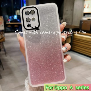 เคสโทรศัพท์มือถือแบบนิ่ม แต่งกลิตเตอร์ ไล่โทนสี ระยิบระยับ ระยับ น่ารัก แฟชั่น พร้อมที่ครอบกล้อง สําหรับ Vivo A1Pro A15 A15S A16 A16K A17 A17K A32 A33 A53 A52 A54 A72 A92