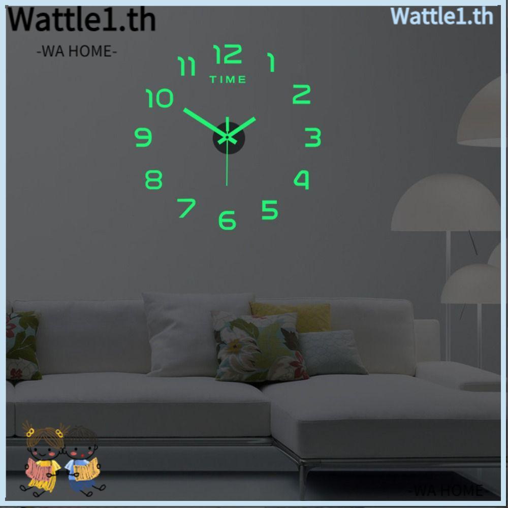 Clocks 145 บาท WTTLE นาฬิกาดิจิทัล แบบเรืองแสง เสียงเงียบ สําหรับติดตกแต่งผนังบ้าน Home & Living