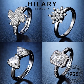 HILARY JEWELRY เรียบง่าย Silver แหวน แฟชั่น แท้ มอยส์ซาไนท์ไดมอนด์ 925 ต้นฉบับ เกาหลี ผู้หญิง เครื่องประดับ เงิน เครื่องประดับ M068