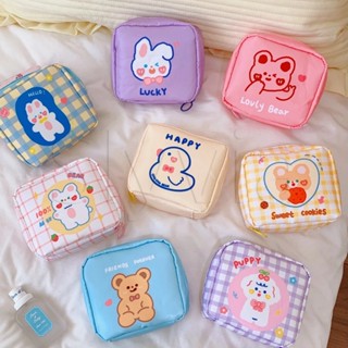 กระเป๋าใส่เหรียญ ขนาดเล็ก จุของได้เยอะ กันน้ํา ลายการ์ตูนหมีน่ารัก แฟชั่นเกาหลี เหมาะกับการเดินทาง สําหรับผู้หญิง