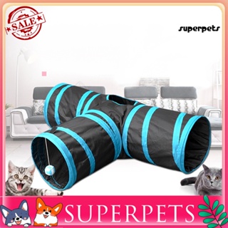 Superpets อุโมงค์ลูกบอล แบบนิ่ม พับได้ ของเล่นสําหรับสัตว์เลี้ยง แมว