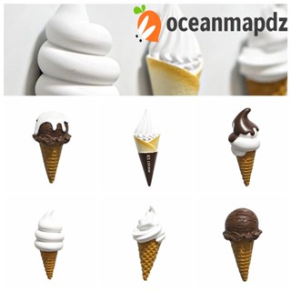 Oceanmapdz แม่เหล็กติดตู้เย็น ไอศกรีม สร้างสรรค์ แม่เหล็กตกแต่งบ้าน จําลองน่ารัก ตกแต่งตู้เย็น