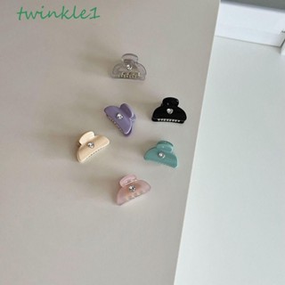 Twinkle1 กิ๊บติดผม รูปเรขาคณิต ประดับพลอยเทียม น่ารัก เรียบง่าย สไตล์ฝรั่งเศส สําหรับผู้หญิง