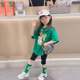 【Girl Tshirt】เสื้อยืดแขนสั้น ผ้าฝ้าย พิมพ์ลาย Budak Perempuan Baju ทรงหลวม สไตล์เกาหลี สําหรับเด็กผู้หญิง (1-12 ปี)