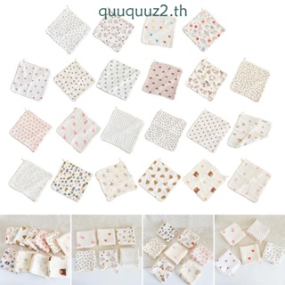 Quu ผ้าขนหนู แบบนิ่ม 6 ชั้น ใช้ซ้ําได้ ทนทาน 28x28 ซม. 11x11 นิ้ว สําหรับเด็กทารกแรกเกิด