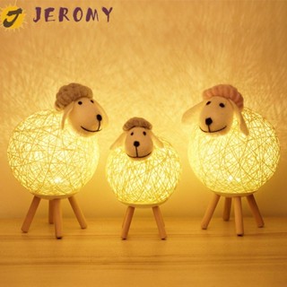 Jeromy โคมไฟกลางคืน LED ทอมือ อบอุ่น สําหรับตกแต่งบ้าน ห้องนอน ผู้ใหญ่