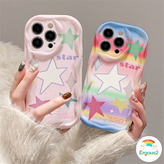 เคสโทรศัพท์มือถือ ทรงโค้ง ลายดาว สีครีม สําหรับ Vivo Y16 Y36 Y02 Y02s Y35 Y22s V27 V25e V25 Pro Y15A Y15S Y21 Y21 Y21s Y33s Y33T Y21T Y77 Y12s Y12A Y20 Y20s Y20i Y17 Y15 Y12 Y11 Y95