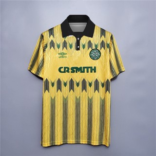 เสื้อกีฬาแขนสั้น ลายทีมชาติฟุตบอล Celtic 89-91 ชุดเหย้า แบบแห้งเร็ว สไตล์เรโทร