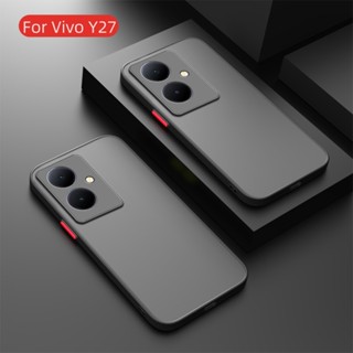 เคสโทรศัพท์มือถือ ซิลิโคนใส ผิวด้าน กันกระแทก สําหรับ Vivo Y27 Y 27 4G 5G 2023