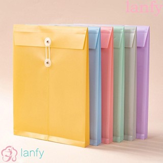 Lanfy แฟ้มโฟลเดอร์ A4 PP ขนาด A4 กันน้ํา จุของได้เยอะ 5 สี สําหรับจัดระเบียบ