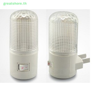 Greatshore หลอดไฟกลางคืน LED 4 ดวง AC 3W สําหรับติดผนังห้องนอน TH