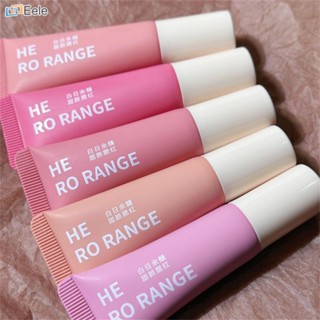 HERORANGE Waterproof Liquid Blush Velvet Matte Blusher Facial Pigment Long-Lasting Natural Cheek Contour Brighten Makeup Cosmetics 1PC ↑ปลาไหล