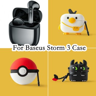 【คุณภาพสูง】เคสหูฟัง แบบนิ่ม ลายการ์ตูน สําหรับ Baseus Storm 3 3