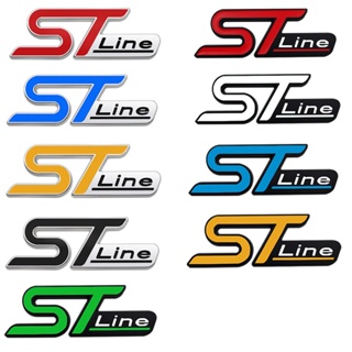 สติกเกอร์โลหะโครเมี่ยม รูปตราสัญลักษณ์ ST Line Head 3D สําหรับติดกระจังหน้ารถยนต์ทุกแบบ