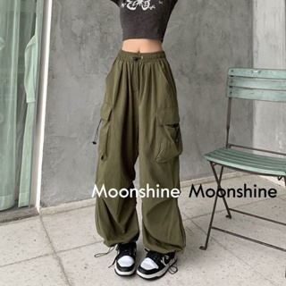 Moon  กางเกงขายาว คาร์โก้ กางเกง เชือกอเมริกันคลาสิค Cargo pants 2023 NEW 073102 ทันสมัย สบาย Comfortable พิเศษ A20M06K 36Z230909