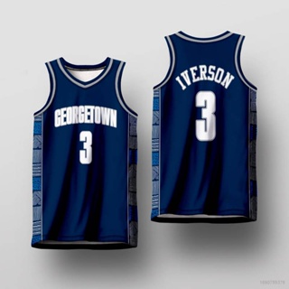 เสื้อกีฬาบาสเก็ตบอล NP2 IVERSON GEORGETOWN พลัสไซซ์ สําหรับผู้ชาย และผู้หญิง PN2