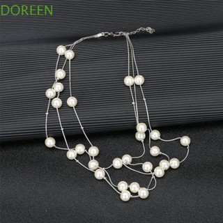 Doreen ชุดเครื่องประดับ เครื่องประดับ ต่างหู สร้อยข้อมือ สร้อยคอ มุก ลูกปัด