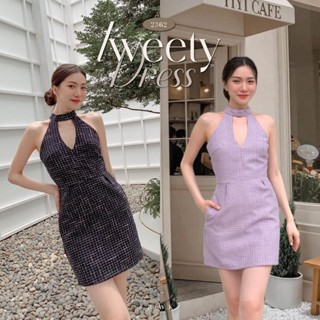 🐱Tweety Dress’ - เดรสสั้นผ้าทวิตช์   RTW.K