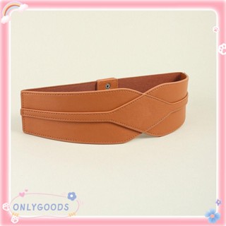 Only สายเข็มขัดหนัง PU ยืดหยุ่น สีพื้น แฟชั่นสําหรับผู้หญิง