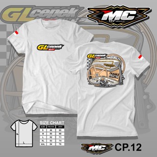 Pria Kaos Racing gl 100 อะไหล่รถจักรยานยนต์ gl CEPEK - Kaos Men Distro Tiedye Style Motor cb gl mp tiger MC CP.12