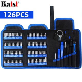 Kaisi ชุดไขควงแม่เหล็ก Phillips Torx Bits 126 in 1 สําหรับซ่อมแซมโทรศัพท์มือถือ แล็ปท็อป พีซี