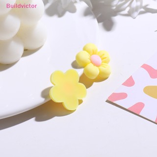 Buildvictor กิ๊บติดผมเรซิ่น แม่เหล็กติดตู้เย็น รูปดอกทานตะวัน คุณภาพสูง DIY 10 ชิ้น