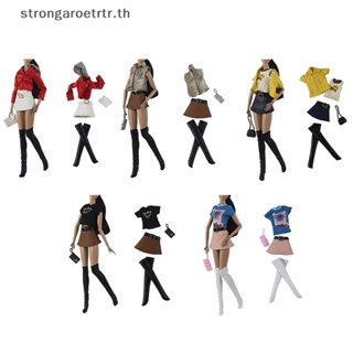 Strongaroetrtr กระเป๋าถือ กระโปรง 30 ซม. สําหรับตุ๊กตา 1/6 4 ชิ้น ต่อชุด