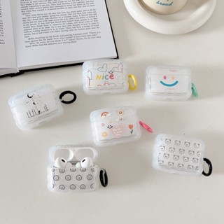 【พร้อมส่ง】เคสหูฟังซิลิโคนนิ่ม แบบใส ลายการ์ตูน สําหรับ Baseus ENCOK W3