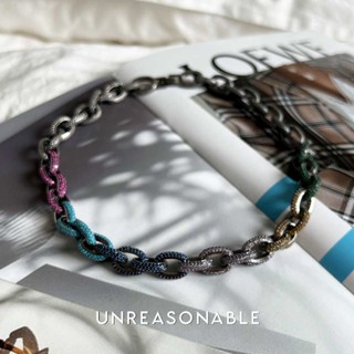 สร้อยคอเพชร CZ Multi Color สี Black Rhodium UA0816-02 Unreasonable Accessories