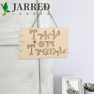 Jarred ป้ายไม้แขวนผนัง พร้อมเชือก สร้างสรรค์ สําหรับตกแต่งบ้าน วันฮาโลวีน