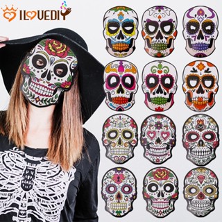 Day of The Dead Horror Ghostface Mask / หน้ากากหัวกะโหลก กระดาษ 6 ชิ้น / หน้ากากบอล พร็อพตกแต่ง / อุปกรณ์การแสดงบนเวที / อุปกรณ์คอสเพลย์ สําหรับปาร์ตี้ฮาโลวีน