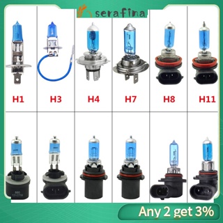 Rf หลอดไฟฮาโลเจน สีขาว พลังงานสูง 12v H1 H3 H4 9006 9007 สําหรับรถยนต์