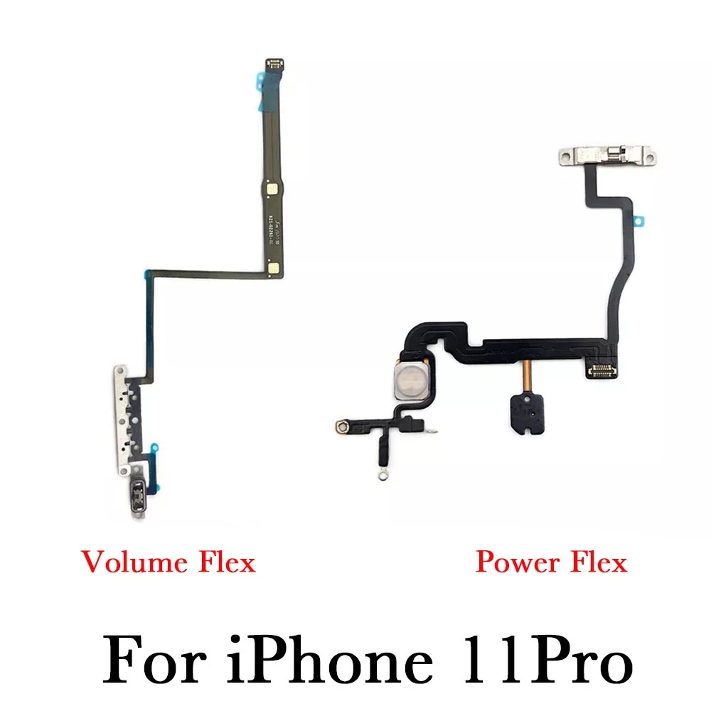 สายแพปุ่มปรับระดับเสียง คีย์บอร์ด เสียงเงียบ แบบเปลี่ยน สําหรับ iPhone 11 12 Mini Pro Max thumbnail 4