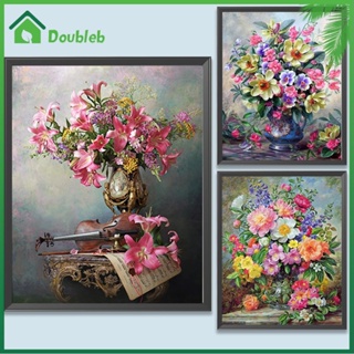 【Doub X ✮】ภาพวาดสีน้ํามัน ตามตัวเลข รูปดอกไม้ สําหรับตกแต่งผนังบ้าน DIY ✮