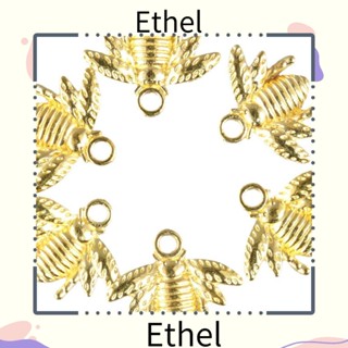 Ethel1 จี้รูปผึ้ง โลหะผสม ไร้ตะกั่ว นิกเกิล ปลอดภัย ทนทาน สําหรับทําเครื่องประดับ 1.7 X 2.1 ซม. 0.67 X 0.83 นิ้ว 100 ชิ้น