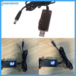 Ev สายเคเบิลแปลง 5V เป็น 9V 12V USB สําหรับเราเตอร์ WiFi และกล้องพลังงานต่ํา