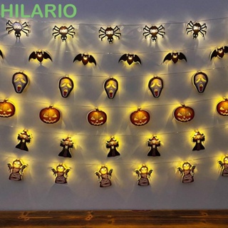 Hilario สายไฟหิ่งห้อย LED 10 ดวง ธีมฮาโลวีน 2 เมตร สําหรับตกแต่งปาร์ตี้ฮาโลวีน ในร่ม กลางแจ้ง